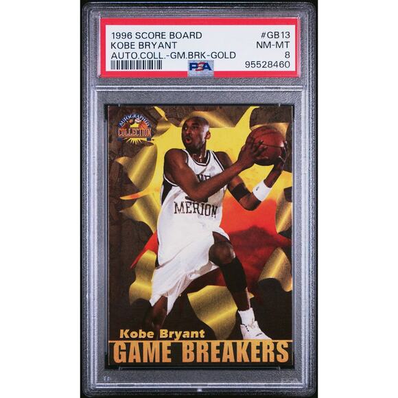 1996 Score Board Autographed Collection GameBreakers Gold GB13 Kobe Bryant PSA 8 - Picture 1 of 5